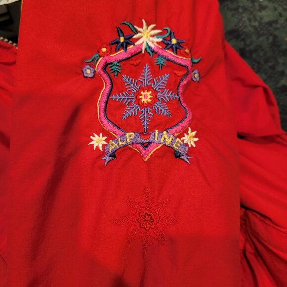 Obermeyer nylon windbreaker with gorgeous embroidery - Picture 5 of 9